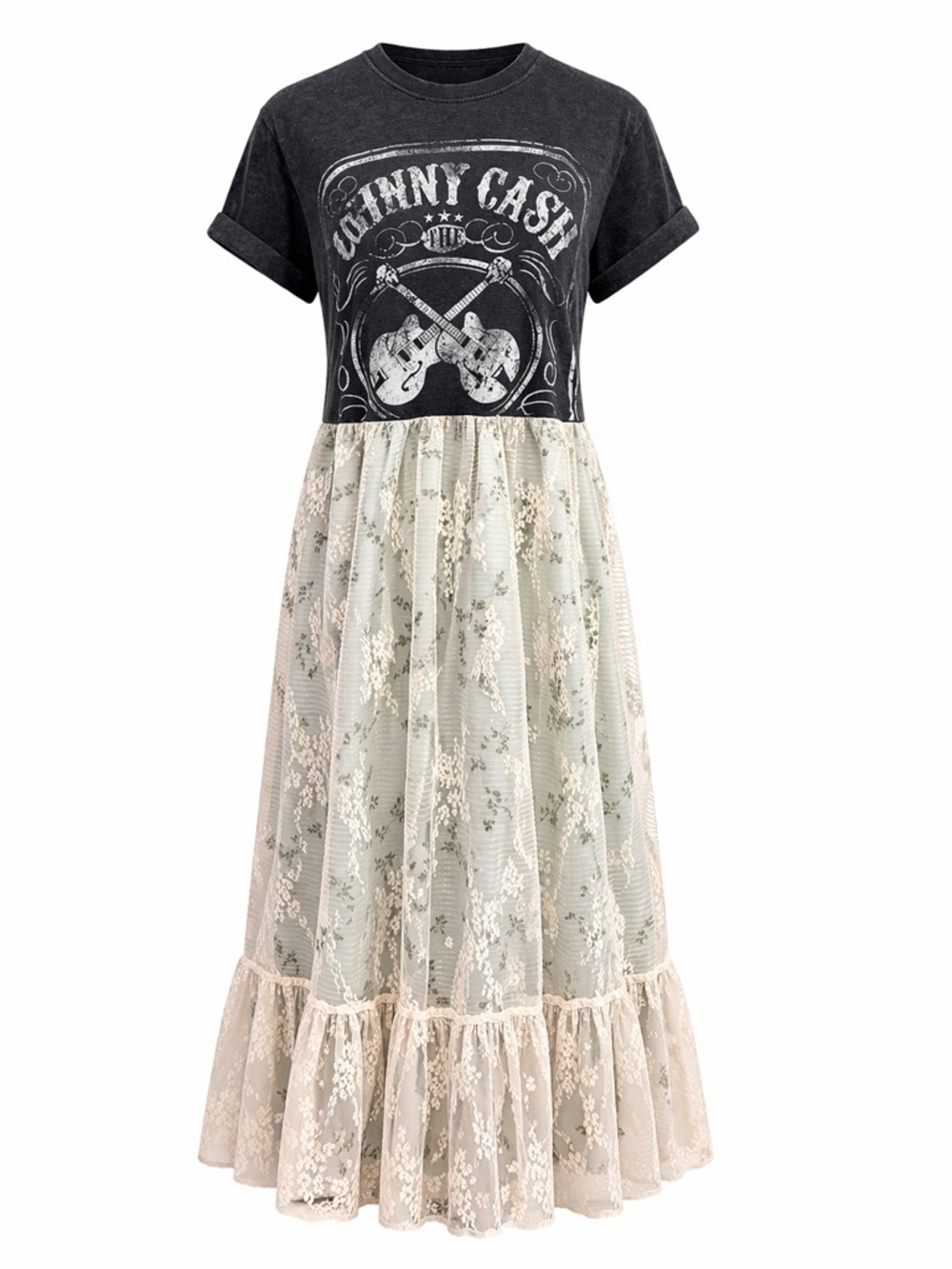 Johnny Cash Edition! Band tee to midi! Floral dress. 🎸The Remix Collection 🥁